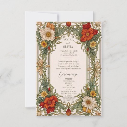 Victoriaans grens met Wildflower-programma's (Voorkant)