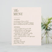 Victoriaans  grens met Wildflower Weddi Menu (Staand voorkant)