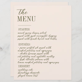 Victoriaans  grens met Wildflower Weddi Menu