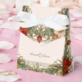 Victoriaans  grens met Wildflower Wedding Bedankdoosjes