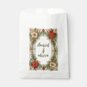 Victoriaans  grens met Wildflower Wedding Bedankzakje (Voorkant)