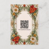Victoriaans  grens met Wildflower Wedding Informatiekaartje (Achterkant)