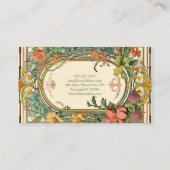 Victoriaans  grens van de wilde bloemen visitekaartje (Achterkant)