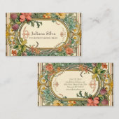 Victoriaans  grens van de wilde bloemen visitekaartje (Voorkant / Achterkant)