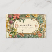 Victoriaans  grens van de wilde bloemen visitekaartje (Voorkant)