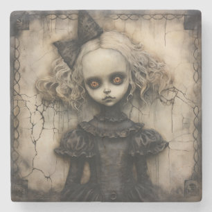 Victoriaans griezelig poppensteen Onderzetter