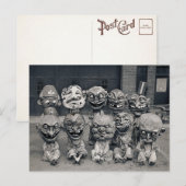 Victoriaans griezelige carnavalsmaskers  Briefkaar Briefkaart (Voorkant / Achterkant)