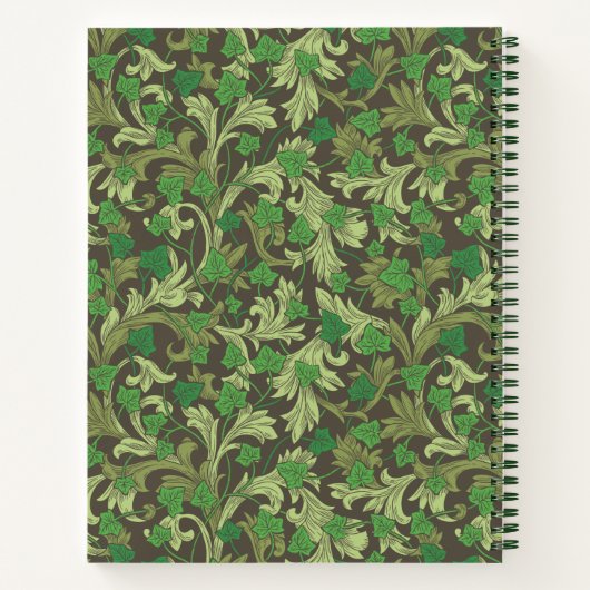 Victoriaans  Groen Ivy Trellis Sketchbook Notitieboek (Achterkant)
