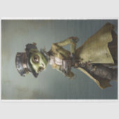 Victoriaans groene cricket decoupage tissuepapier (Voorkant)