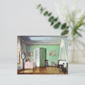 Victoriaans groene slaapkamer briefkaart (Staand voorkant)