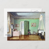 Victoriaans groene slaapkamer briefkaart (Voorkant / Achterkant)