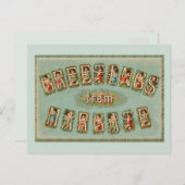 Victoriaans groeten uit Margate, cherubs, engelen Briefkaart (Voorkant / Achterkant)