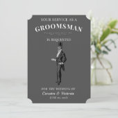 Victoriaans  Groomsman Kaart (Staand voorkant)