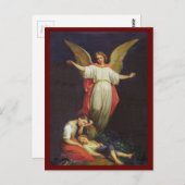 Victoriaans Guardian Angel Briefkaart (Voorkant / Achterkant)
