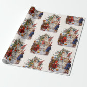 Victoriaans Guardian Angel - kerstcadeautjes voor  Cadeaupapier (Uitgerold)