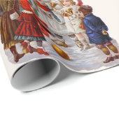 Victoriaans Guardian Angel - kerstcadeautjes voor  Cadeaupapier (Rol Hoek)