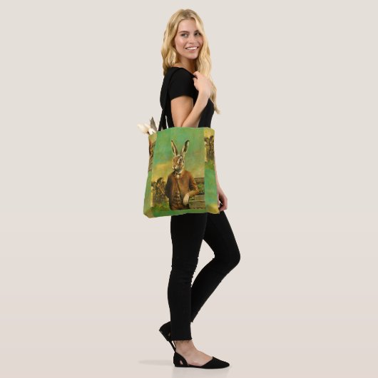 Victoriaans Haas All Over Print Canvas tas (Op model)