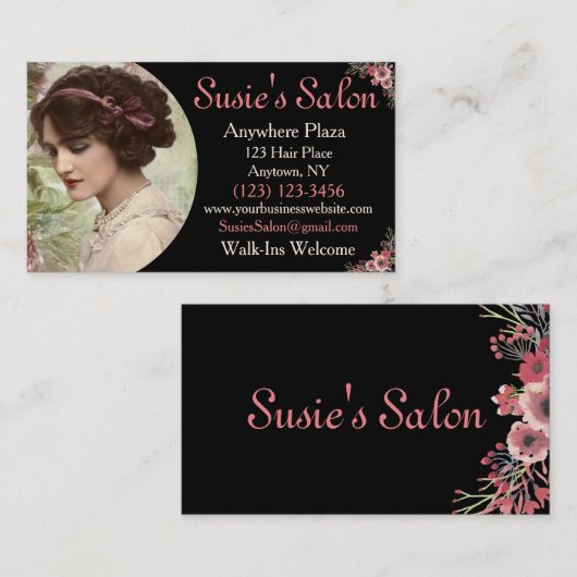 Victoriaans  Hair Salon Beauty Visitekaartje (Voorkant / Achterkant)