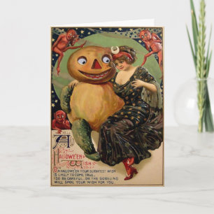 Victoriaans Halloween Card Feestdagen Kaart