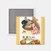 Victoriaans Halloween Couple Magneet (Voorkant / Achterkant)