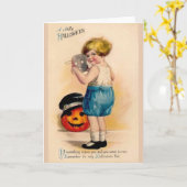 Victoriaans Halloween Fun Wenskaart Kaart (Gele Bloem)