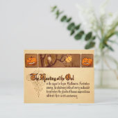 Victoriaans Halloween Hooting Owl Briefkaart (Staand voorkant)