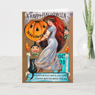 Victoriaans Halloween Kaart