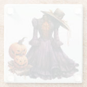 VICTORIAANS HALLOWEEN KLEDING GLAZEN ONDERZETTER (Achterkant)