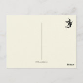  Victoriaans halloween meisje in een Witch Dress Briefkaart (Achterkant)