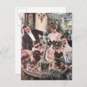Victoriaans halloween-partij uitnodiging briefkaart (Voorkant / Achterkant)