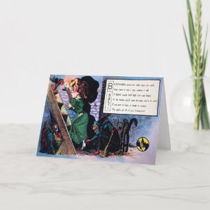 Victoriaans Halloween Poem 1 Kaart