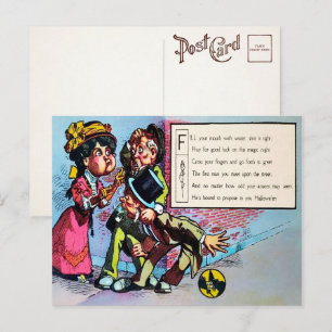 Victoriaans Halloween Poem 2 Briefkaart