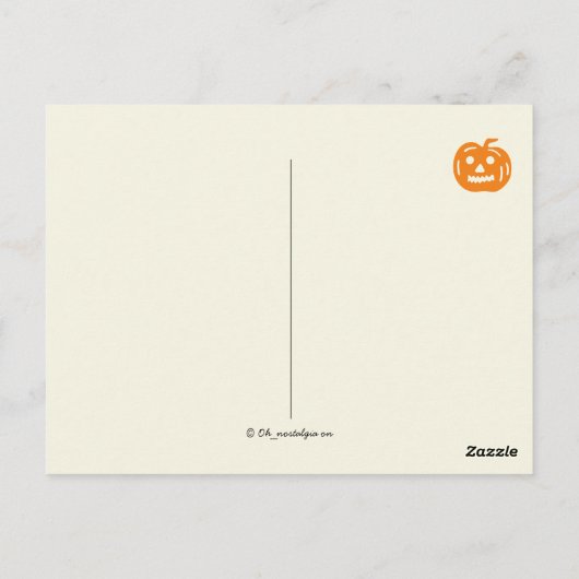  Victoriaans Halloween Spooky Jack o'Lantern Briefkaart (Achterkant)