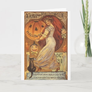 Victoriaans Halloween Wenskaart Kaart
