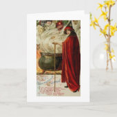  Victoriaans Halloween Wenskaart Kaart (Gele Bloem)