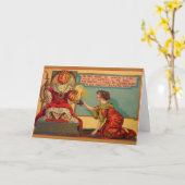 Victoriaans Halloween Wenskaart Kaart (Gele Bloem)