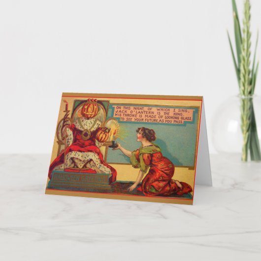Victoriaans Halloween Wenskaart Kaart (Voorkant)