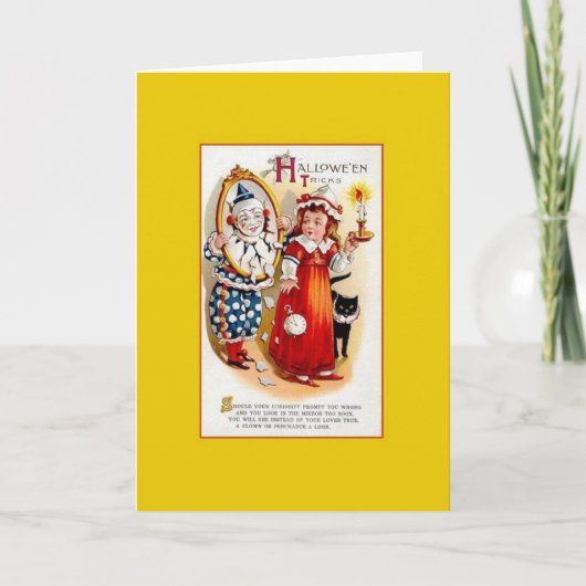 Victoriaans Halloween Wenskaart Kaart (Voorkant)