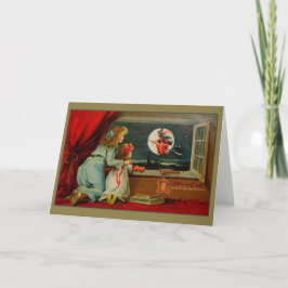 Victoriaans Halloween Witch Wenskaart Kaart