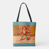 Victoriaans handelskaart juggler Darlington, Runk Tote Bag (Achterkant)