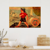 Victoriaans handelskaart Katoen Spool van Chadwick Poster (Keuken)