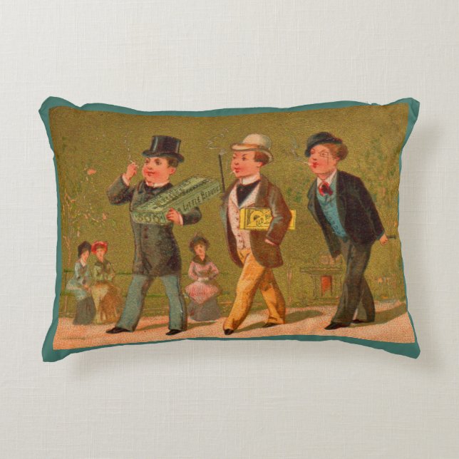 Victoriaans handelskaart Kleine schoonheidssigaret Accent Kussen (Voorkant)