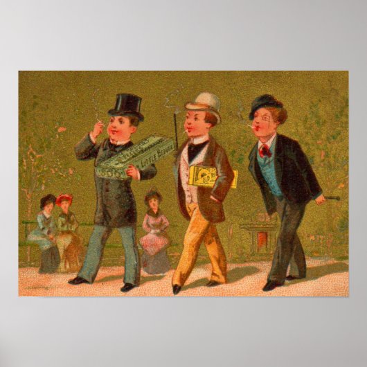 Victoriaans handelskaart Kleine schoonheidssigaret Poster (Voorkant)