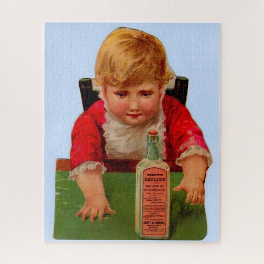 Victoriaans handelskaart: Scott's Emulsion Castor  Legpuzzel (Verticaal)