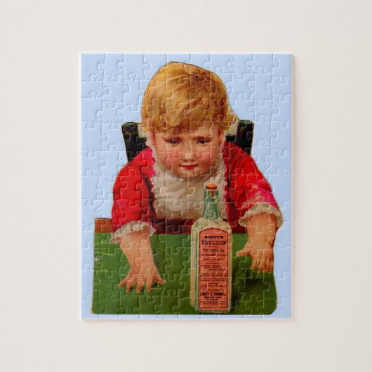 Victoriaans handelskaart: Scott's Emulsion Castor  Legpuzzel (Verticaal)