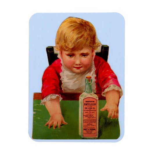 Victoriaans handelskaart: Scott's Emulsion Castor  Magneet (Verticaal)