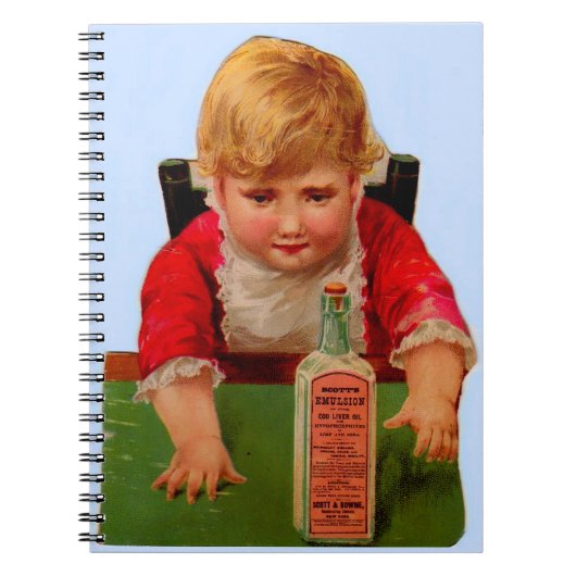 Victoriaans handelskaart: Scott's Emulsion Castor  Notitieboek (Voorkant)