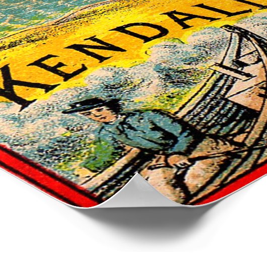 Victoriaans handelskaart Soapine the Dirt Killer Poster (Hoek)