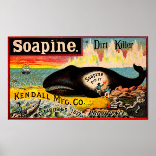 Victoriaans handelskaart Soapine the Dirt Killer Poster