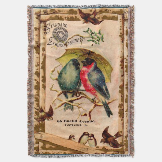 Victoriaans handelskaart Standaard naaimachine Co. Deken (Voorkant Verticaal)